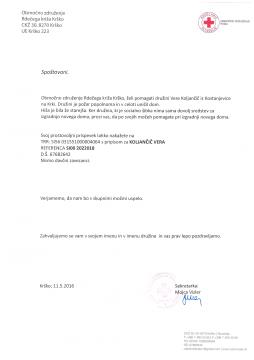 Dopis – Pomagajmo družini Vere Koljančič